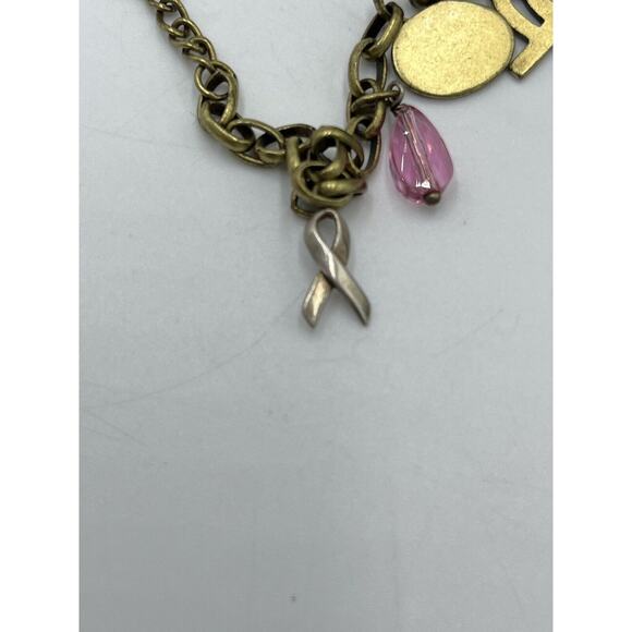 Silpada Think Pink Out Loud Breast Cancer Awareness Charm 925 Brass Bracelet - Picture 4 of 14